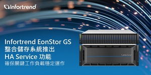 Infortrend EonStor GS整合储存系统推出HA Service功能，确保关键工作负载稳定运作