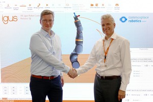 圖左為Commonplace Robotics 執行長 Christian Meyer 博士和igus GmbH 執行長Frank Blase合影。（source：igus GmbH）