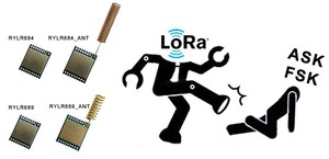 RYLR684与RYLR689 采用 Semtech LLCC68 晶片，使用LoRa和 (G)FSK 调制解调技术，并支援所有主要的ISM频段。