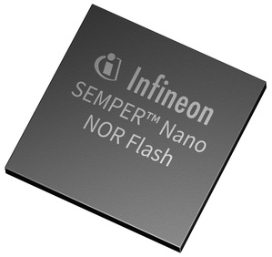 英飞凌推出256 Mbit SEMPER Nano NOR Flash快闪记忆体产品，助力打造小巧节能的工业和消费电子产品