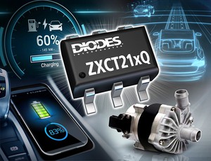 Diodes推出符合车用规格电流分流检测器ZXCT21xQ系列，可实现电动车辆上高精度电压感测功能。