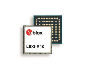 u-blox LEXI-R10是适用於需要中等数据传输率应用的超精巧模组