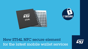 意法半导体新一代NFC控制器内建安全元件，支援STPay-Mobile数位钱包服务