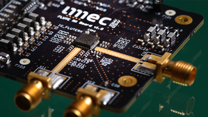 比利時微電子研究中心（imec）研發的新型脈衝無線電（IR）超寬頻（UWB）接收器實現最低功耗（7.6mW）且抗干擾性提升10倍，並裝載於印刷電路板上。