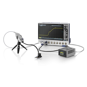 R&S RT-ZISO隔离探针系统与MXO 5示波器配合使用。