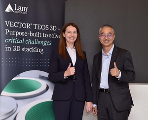 (左起)科林研發企業策略暨先進封裝資深副總裁 Audrey Charles，與策略專案副總裁 Ming Li 博士