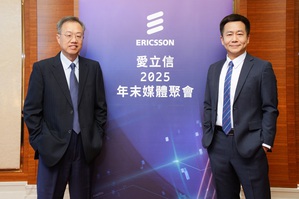 台灣愛立信總經理周大企（右）與台灣愛立信技術長姚旦（左）