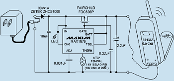 《图五 MAX1879高效锂离子充电器》