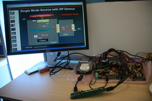 《圖六　PERICOM在台北Intel Development Forum會上展示支援DisplayPort/HDMI的解多工器及轉換介面方案》