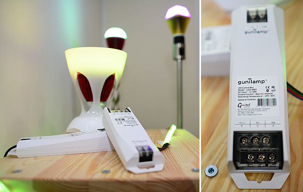 Figure II: The Gunilamp Magic Box, which can wirelessly control multiple LED lights or groups of LED lights