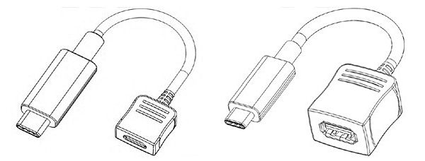 Figure II: On the left is Type C to USB 2.0 Micro B adapter; On the right is Type C to USB 3.1 Standard A adapter