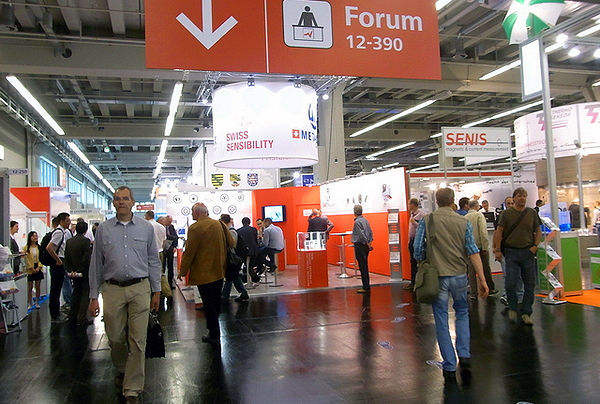 Figure 1 :   This year’s SENSOR+TEST 2014 (detection and sensor exhibition) was held in early June in Nuremberg.