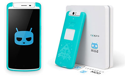 Figure 1 :   The first CyanogenMod phone, the Oppo N1 CyanogenMod Edition