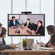 圖一 : 視訊設備為辦公防疫整合解決方案的要角之一。(source:震旦集團)