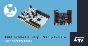 图一 : 意法半导体推出USB-IF认证开发板，将USB-C和USB快充功能延伸至嵌入式应用