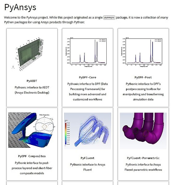 圖二 : PyANSYS主要的開發套件