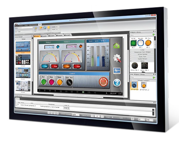 图1 :  PanKonix Series-HMI Panel PC具备工业级HMI触控平板电脑整合控制、闸道及显示功能。（source：凌华）