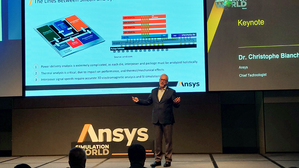 圖一 : Ansys首席技術長Dr. Christophe Bianchi親臨台灣發表主題演講