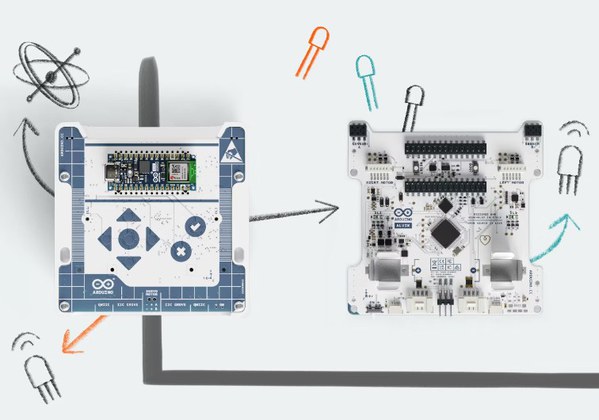图三 : Arduino Alvik本体内的周边电路板（图片来源：Arduino官网）