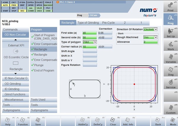 圖三 : NUMgrind 軟體有助於實現非圓研磨的完全自動化