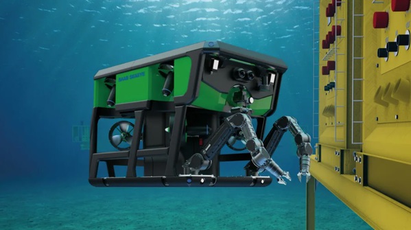 圖二 : 更高效環保的系統使eWROV成為世界上功能最強、最有智慧的全電動工作級水底機器人。