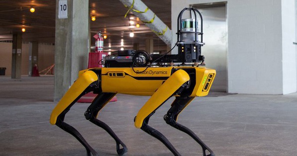 图三 : 波士顿动力公司的Spot机器人看起来像一个人工智慧狗机器人。（source：波士顿动力）