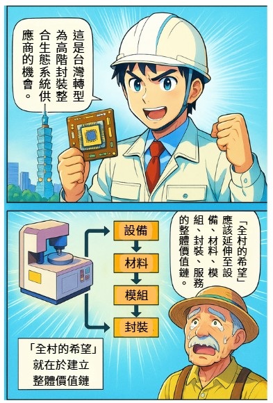 圖二 : 台灣半導體產業的希望就建立在整體半導體供應鏈的完備。
