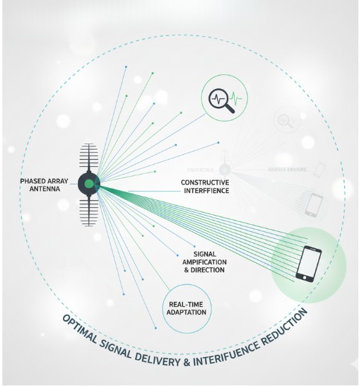 圖一 : 毫米波波束成形（beamforming）技術