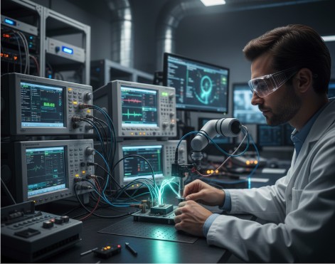 圖二 : 測試是毫米波通訊部署最具難度的環節之一。