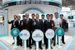 圖一 : 工研院在2026 TMTS 台灣國際工具機展的經濟部產業技術司「科技研發主題館」,展出12項高階工具機關鍵技術。