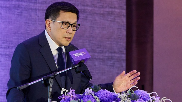 图一 : SEMI全球行销长暨台湾区总裁曹世纶表示，今年SEMICON Taiwan以「Transform Tomorrow 共构未来」为主题，回应??场的结构性挑战。