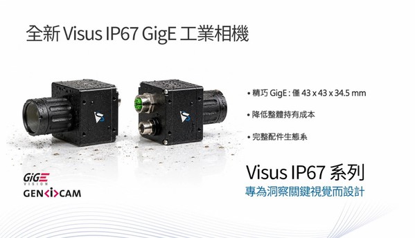圖一 : 全新Visus  IP67 GigE 工業相機