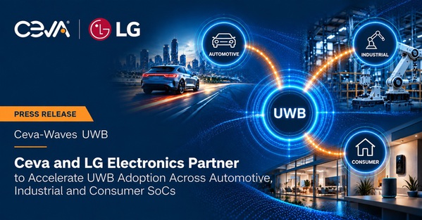 圖一 : UWB走向晶片整合，Ceva、LG以22nm平台加速落地。