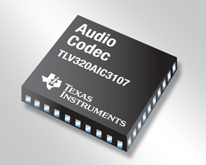 TI新型低功耗音频编译码器整合D类放大器