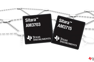 图为TI发表两款采用 1GHz ARM Cortex-A8 的 Sitara 微处理器 (MPU) —AM3715 与 AM3703