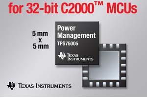TI推出TI C2000实时控制32位微处理器电源管理解决方案，具5%误差精度，提高电源设计可靠度。