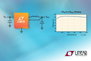 LT8610的3.4V至42V输入电压范围使其成为汽车和工业应用的理想选择