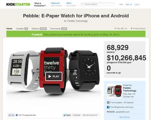Pebble Watch在Kickstarter上集资破千万美金 BigPic:1020x815