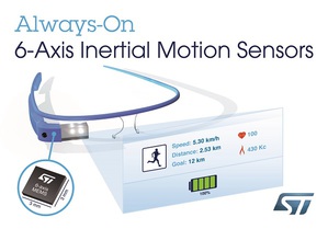 意法半导体发布了新系列Always-On 6轴动作惯性传感器。