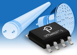Power Integrations 的 LYTSwitch-1 LED 驅動IC確保高功率因數 (PF)、低總諧波失真(THD)效能。