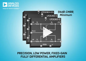 ADI发表低功耗高精度固定增益全差分放大器/ADC驱动器