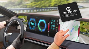 Microchip全新maXTouch触控式萤幕控制器支援LCD和OLED显示幕，降低超宽触控式萤幕整合的复杂度和成本，最大支援尺寸可达45英寸。