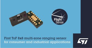 意法半導體推出8x8區測距飛行時間感測器，賦予應用創新