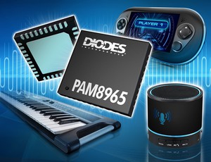 Diodes 公司推出高效率 D 类立体声音讯放大器可节省电池电量，同时提供高音质。
