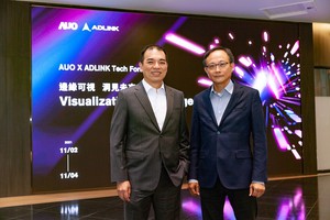 友達總經理暨營運長柯富仁（左）與凌華科技董事長劉鈞（右）擘劃邊緣可視化應用的未來願景。