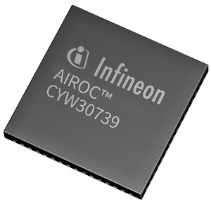 AIROC CYW30739提供 -95.5dBm LE Rx和-103.5dBm 802.15.4灵敏度，可实现可靠的长距离蓝牙和多重协定连接。