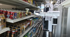 東京的新創公司Telexistence在日本的數百間全家便利商店部署搭載NVIDIA人工智慧技術的補貨機器人