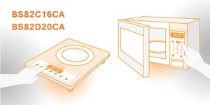 BS82C16CA及BS82D20CA產品系列適合需求LCD/LED顯示的觸控應用，如電磁爐、微波爐、電暖桌等。