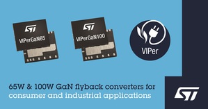 意法半導體100W和65W VIPerGaN功率轉換晶片可節省空間，並提升消費電子和工業應用的效能