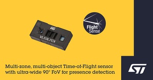 意法半导体推出FlightSense多区测距ToF感测器，其广大视角达相机等级